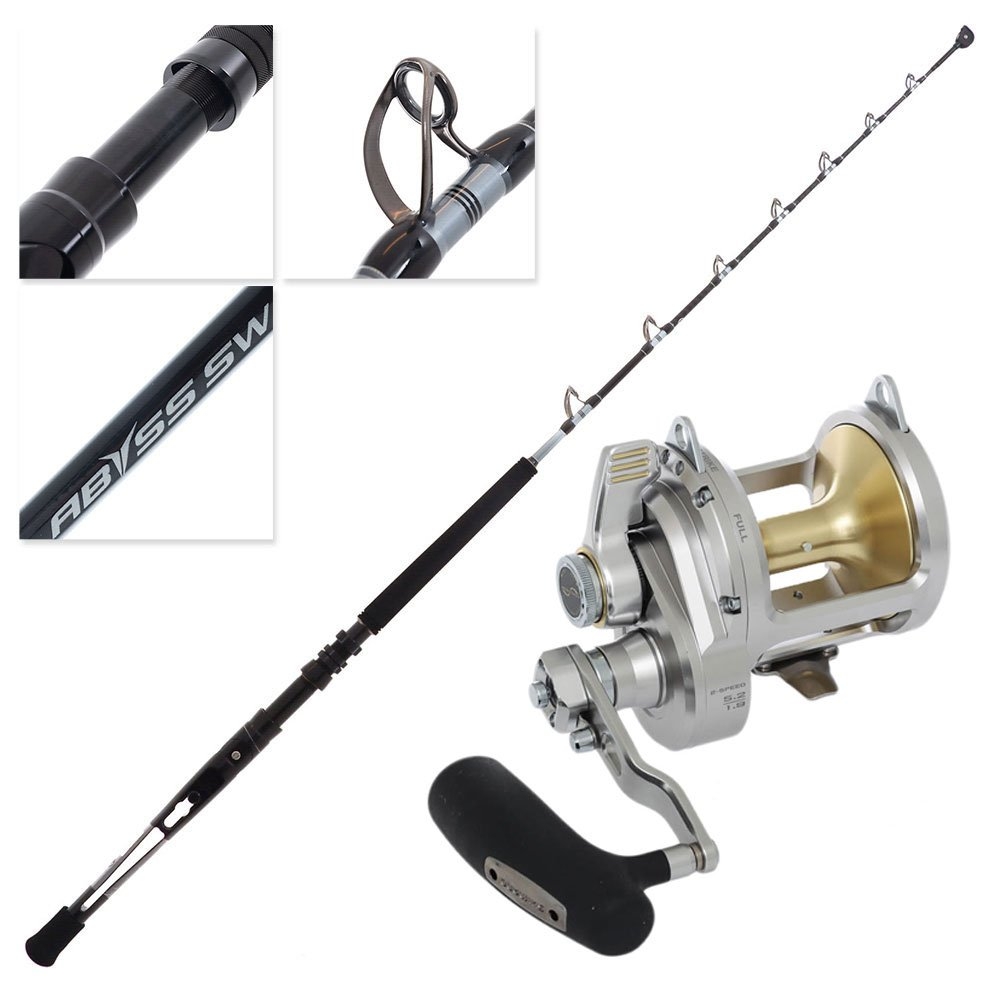 Shimano Talica II 25A Abyss SW RT Bent + Straight Butt 2-Speed Game Combo 5ft 6in 80lb 2pc