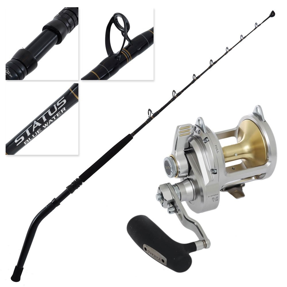 Shimano Talica II 25A Status Blue Water 2-Speed Bent Butt Game Combo 5ft 6in 24-37kg 2pc