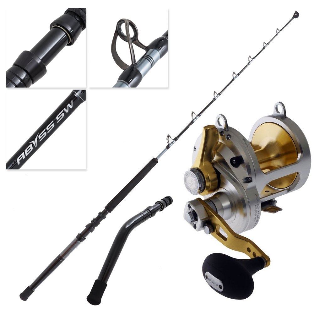Shimano Talica II 25 Abyss SW R/T Bent + Straight Butt 2-Speed Game Combo 5ft 6in 80lb 2pc
