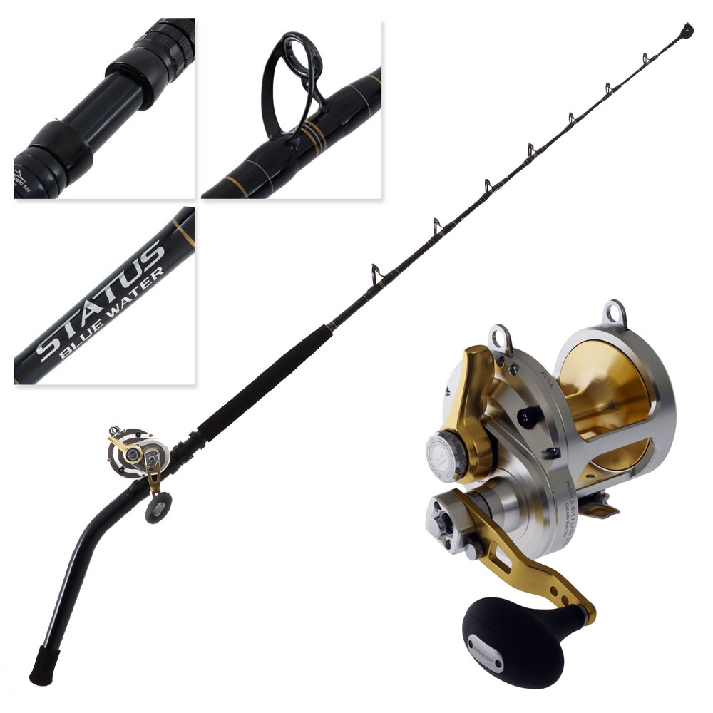 Shimano Talica II 25 Status Blue Water 2-Speed Bent Butt Game Combo 5ft 6in 24-37kg 2pc