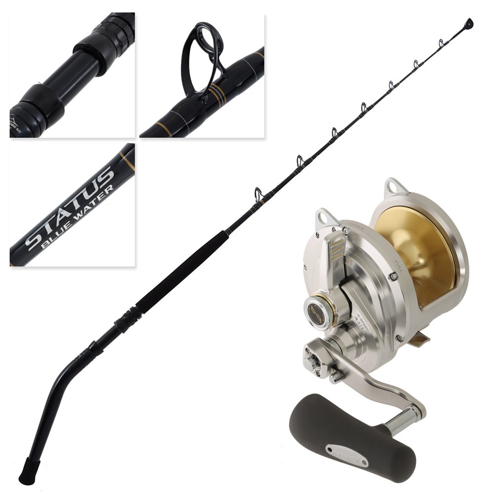 Shimano 25 Talica 40IIA 2-Speed Status Blue Water Bent Butt Game Combo 5ft 6in 24-37kg 2pc