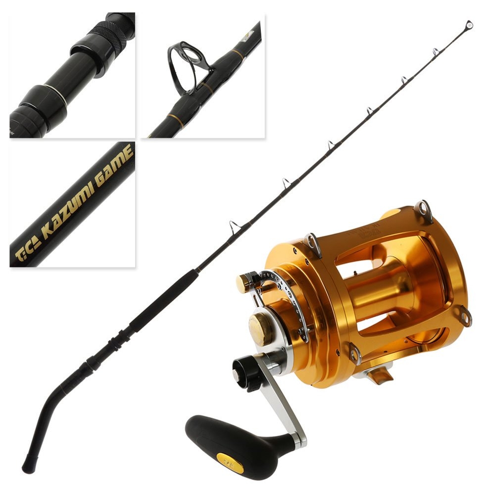 TiCA Team Gold 80WTS 2-Speed Kazumi Stand-Up Roller Tip Big Game Combo 5ft 6in 24-37kg 1pc