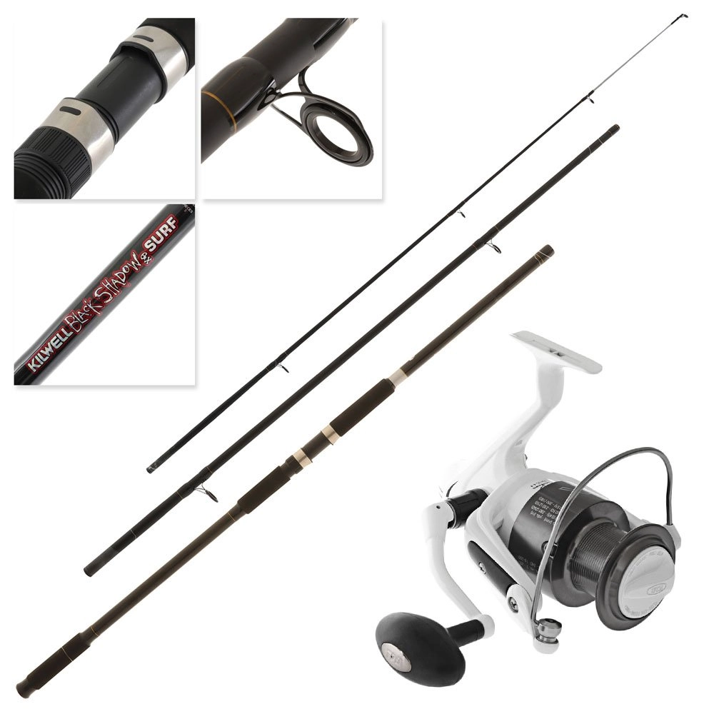 TiCA Ezi-Surf ES8000 Kilwell Black Shadow 1403SU Surf Combo 14ft 10-15kg 3pc TiCA Ezi-Surf ES8000 Kilwell Black Shadow 1403SU Surf Combo 14ft 10-15kg 3pc