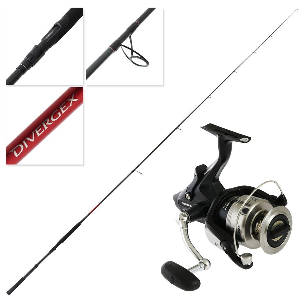 Shimano Baitrunner 4000 OC Divergex Extra Heavy Spinning Rock Combo 9ft 8-15kg 2pc