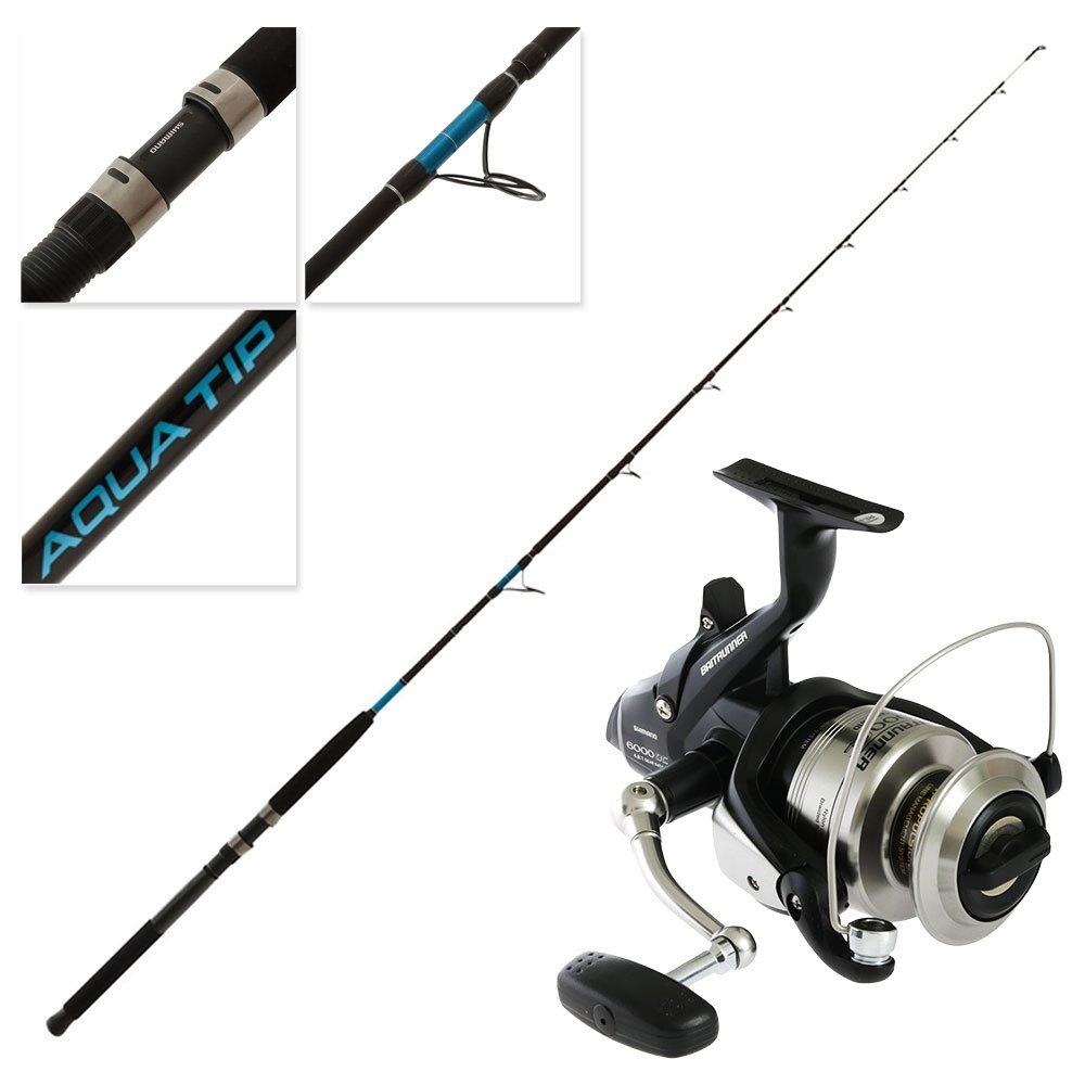 Shimano Baitrunner 6000 OC 25 Aquatip Spinning Combo 7ft 6-10kg 2pc