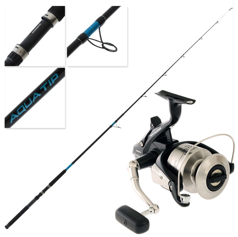 Shimano Baitrunner 12000 OC 25 Aquatip Spinning Combo 8ft 8-12kg 2pc