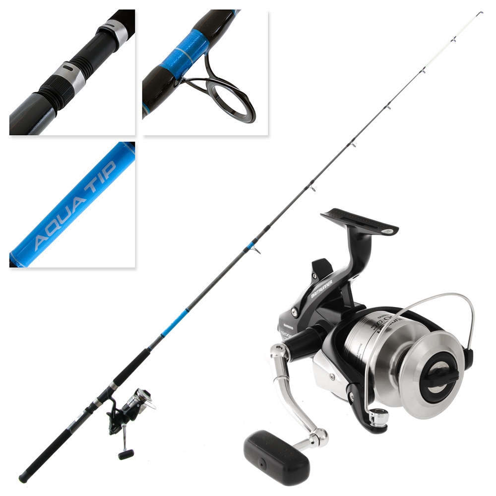 Shimano Baitrunner 12000 OC Aquatip Spinning Rock Combo 8ft 8-12kg 2pc