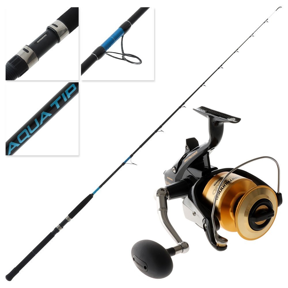 Shimano Baitrunner 12000 D 25 Aquatip Spinning Combo 7ft 10-15kg 2pc