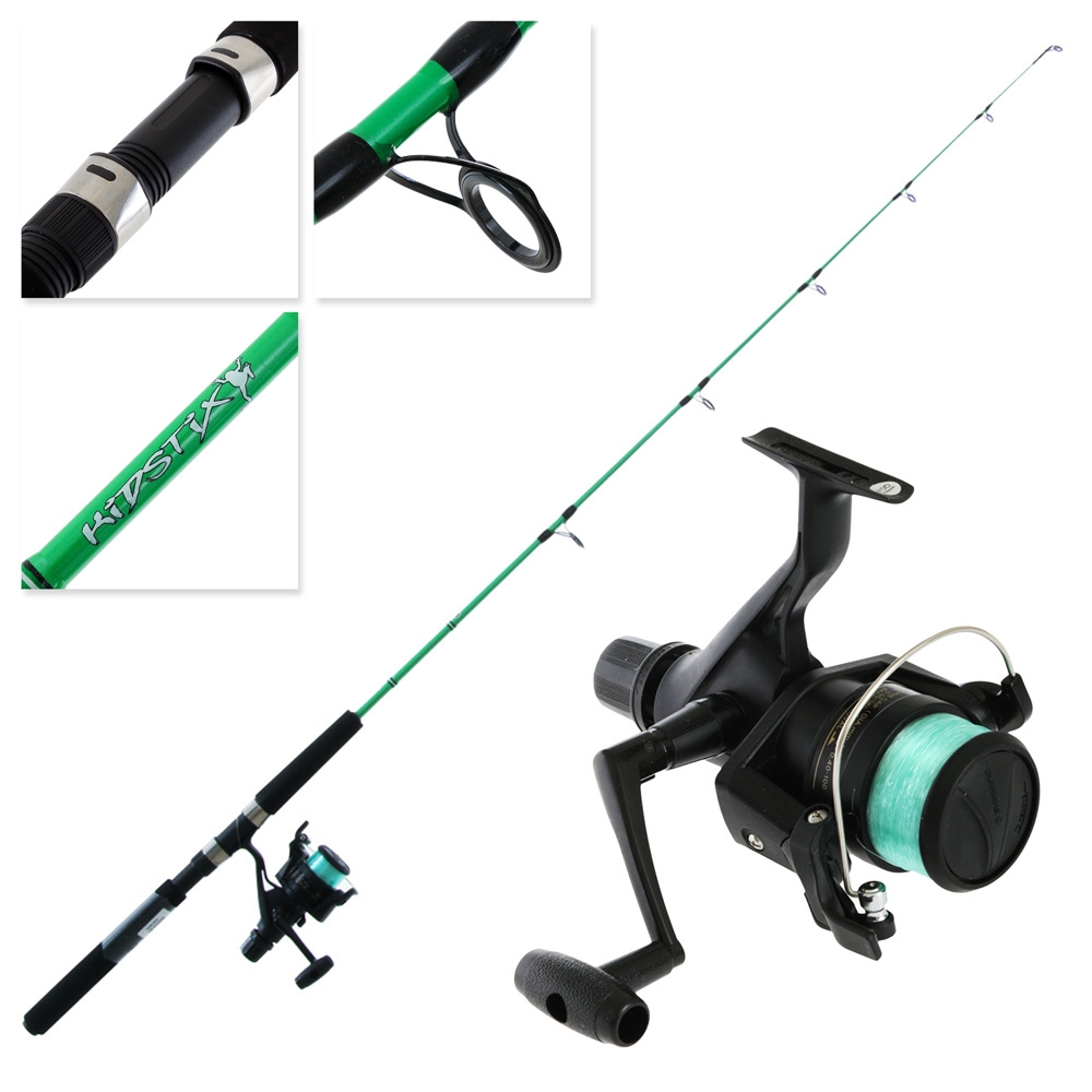 Shimano IX 4000 Kidstix Spin Kids Combo Green 5ft 5in 4-6kg 1pc