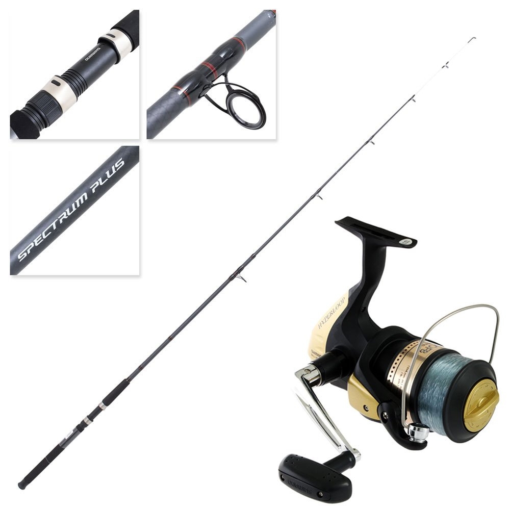 Shimano Hyperloop 6000 FB Spectrum Plus Softbait Spin Combo with Line 8ft 5-8kg 2pc