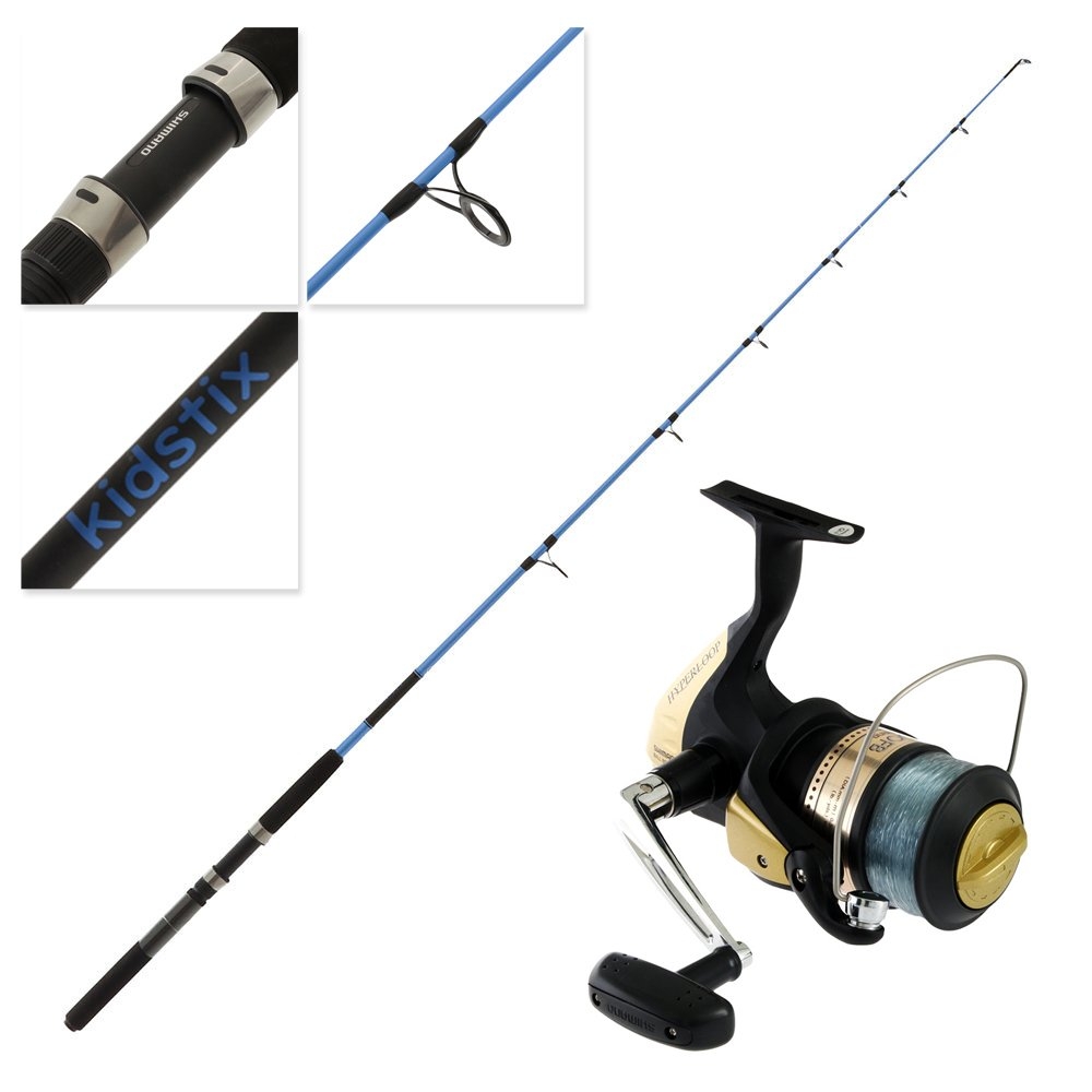 Shimano Hyperloop 6000 FB Kidstix Kids Spin Combo 6ft 8-12kg 1pc Metallic Blue