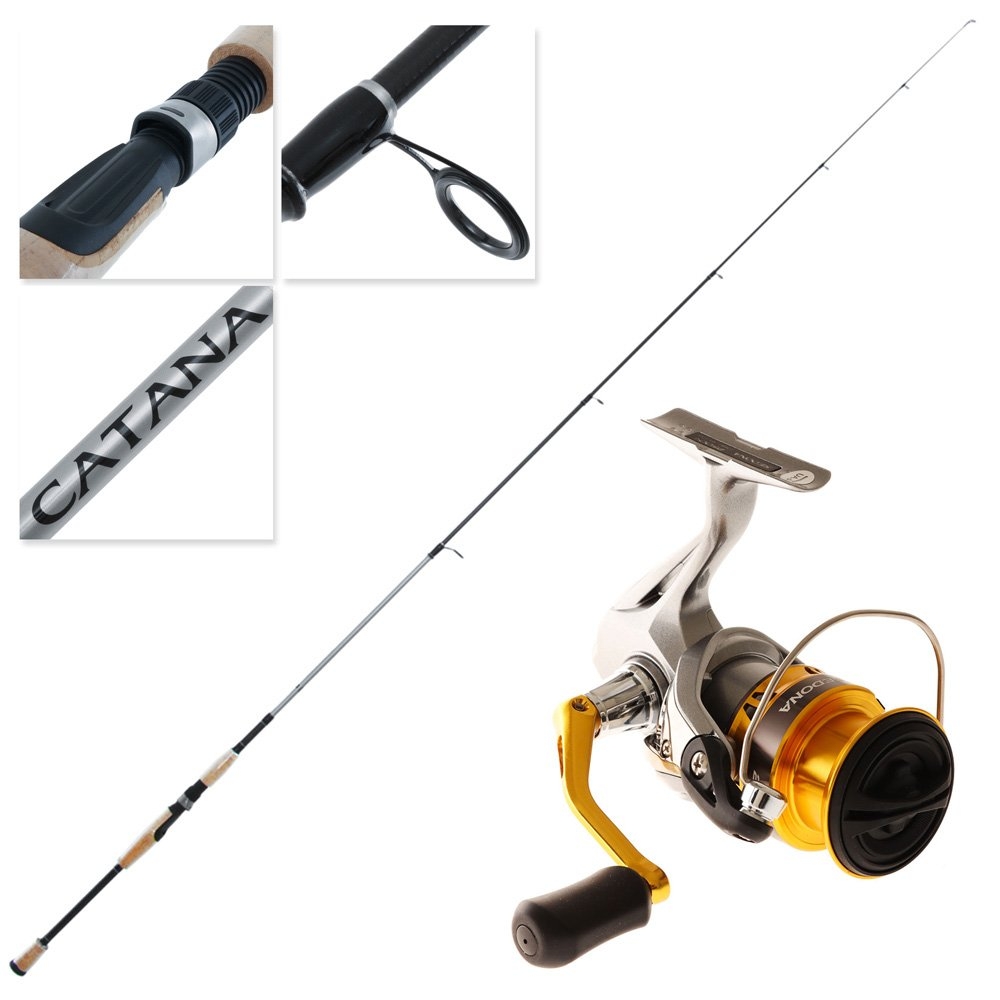 Shimano Sedona 2500 FI Catana Telescopic Freshwater Travel Spin Combo 6ft 9in 2-4kg