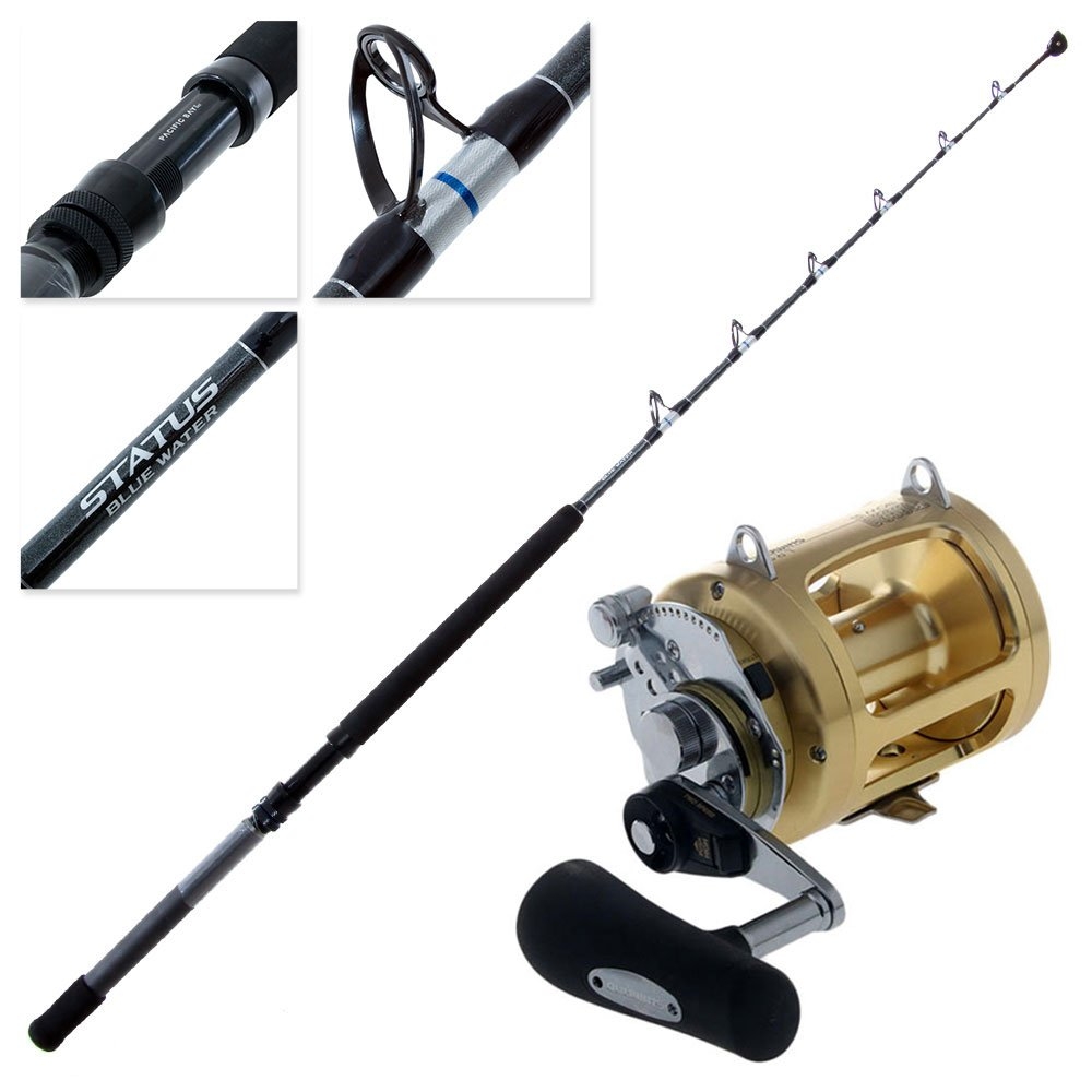 Shimano Tiagra 30WLRSA Status Blue Water Bent Butt Game Combo 5ft 6in 24-37kg 2pc