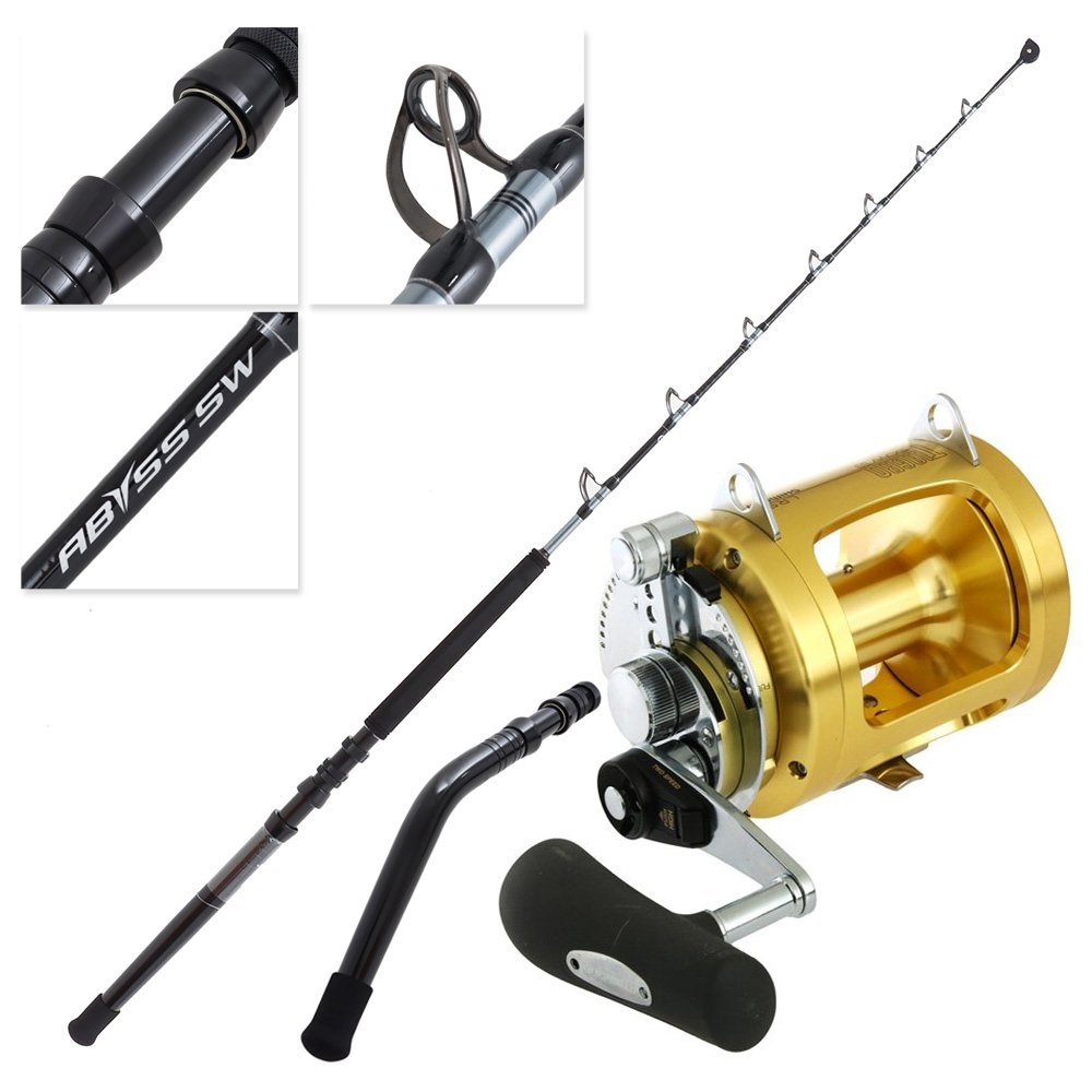 Shimano Tiagra 50 WLRSA Abyss SW R/T Bent + Straight Butt Game Combo 5ft 6in 80lb 2pc