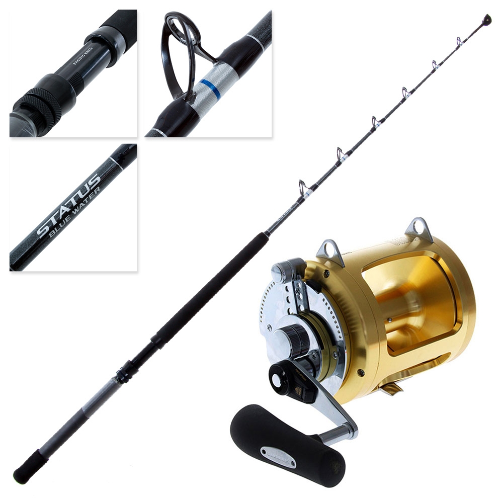 Shimano Tiagra 80 WA Status Blue Water Roller Tip Game Combo 5ft 6in 37kg 1pc