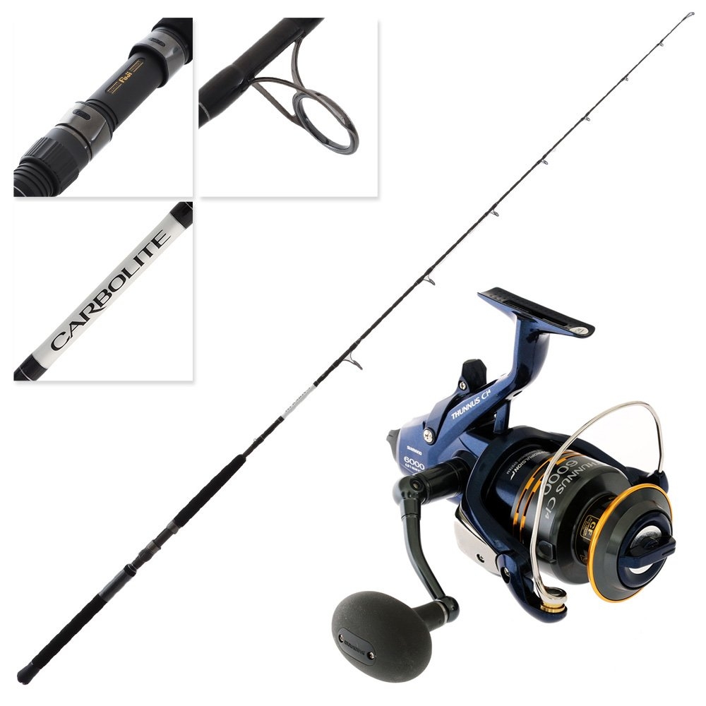 Shimano Thunnus 6000 F Ci4 Carbolite SW Baitrunner Strayline Combo 7ft 6-10kg 2pc