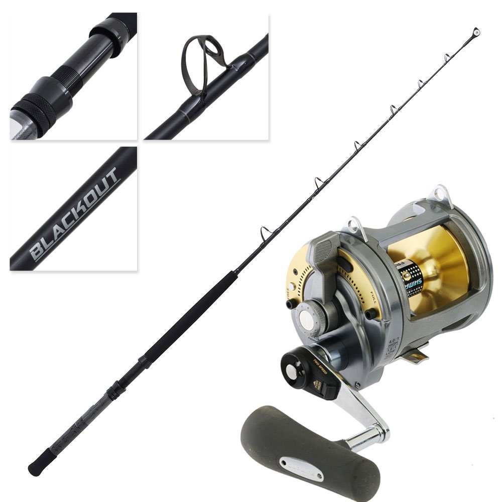 Shimano Tyrnos II 50 LRS Blackout 2-Speed Roller Tip Game Combo 5ft 6in 24kg 1pc