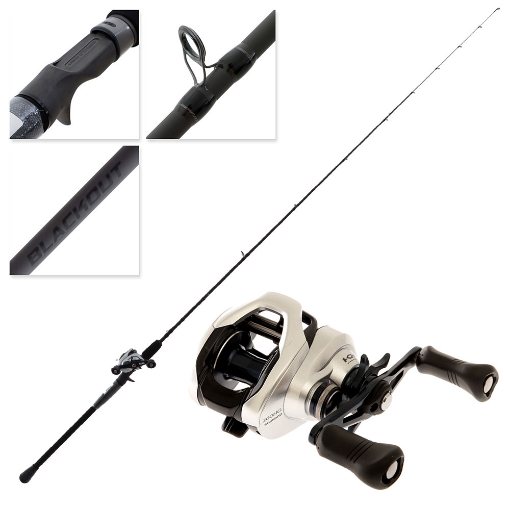 Shimano Tranx 200A-HG Blackout Engetsu Slow Jig Combo 6ft 6in 10-20lb 2pc