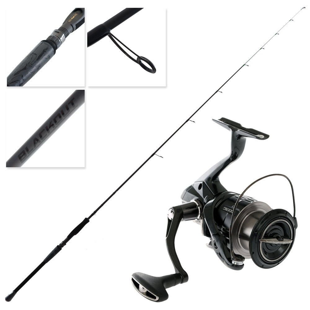 Shimano Vanquish 4000 FB XG Blackout Engetsu M Slow Jig Spin Combo 6ft 6in 10-20lb 2pc