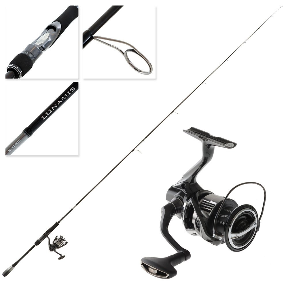 Shimano 23 Vanquish C3000 XG Lunamis S76M Softbait Combo 7ft 6in PE0.8-2 2pc