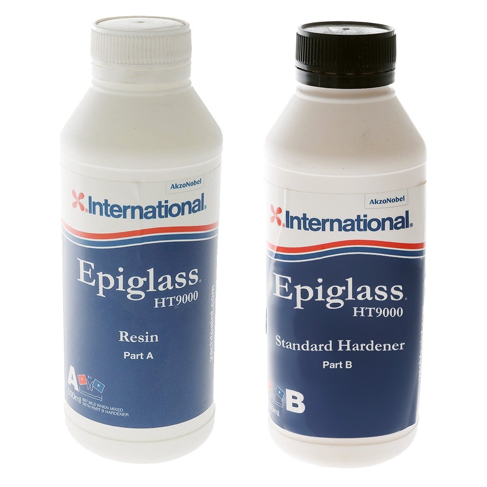 International Epiglass HT9000 Part A Epoxy Resin 500ml with Part B Fast Cure Hardener 333ml