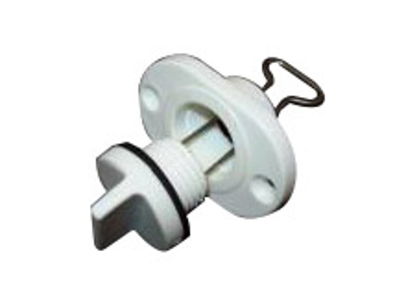 Fine Thread Bung Drain Plug 1in Base White