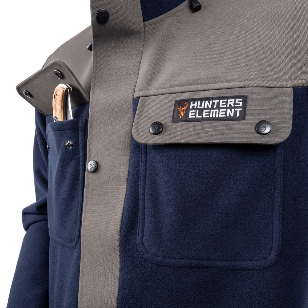 Hunters Element Full Zip Bush Coat Jacket Navy/Slate 2XL