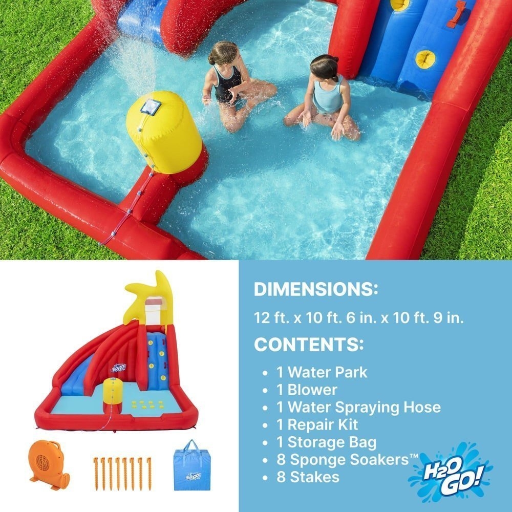 H2OGO! Astrosplash Kids Inflatable Mega Water Park 10ft 9in