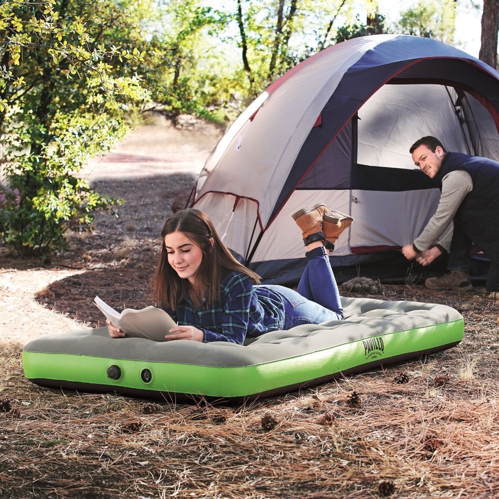 PAVILLO Roll and Relax Twin Airbed Grey/Orange