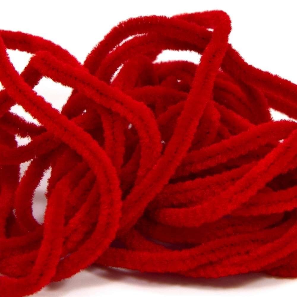 Semperfli Worm Fly Tying Chenille Fluoro Red