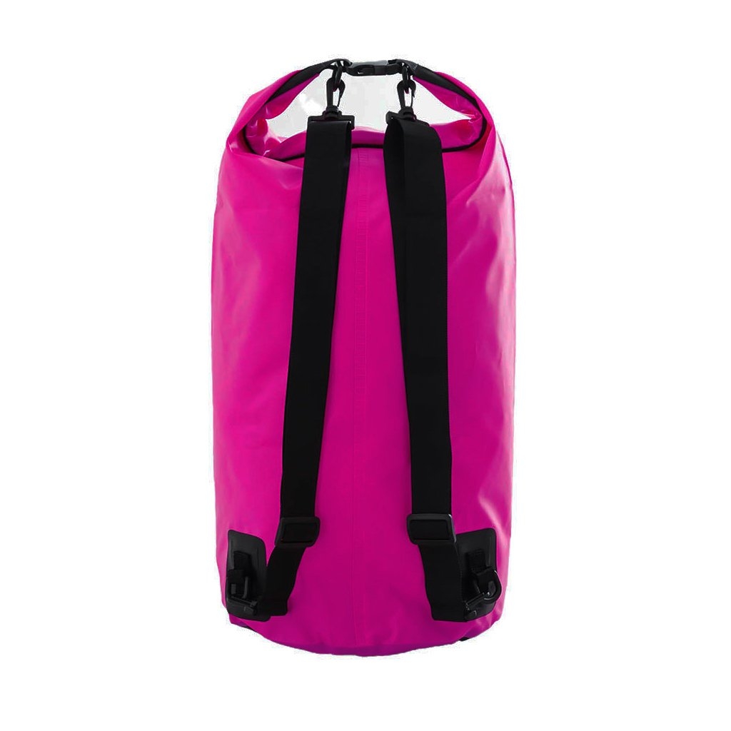 Waterproof Dry Bag Backpack with Front Mesh Pocket 30L Dark Pink