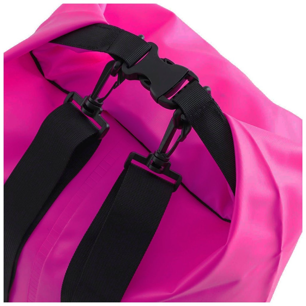 Waterproof Dry Bag Backpack with Front Mesh Pocket 30L Dark Pink