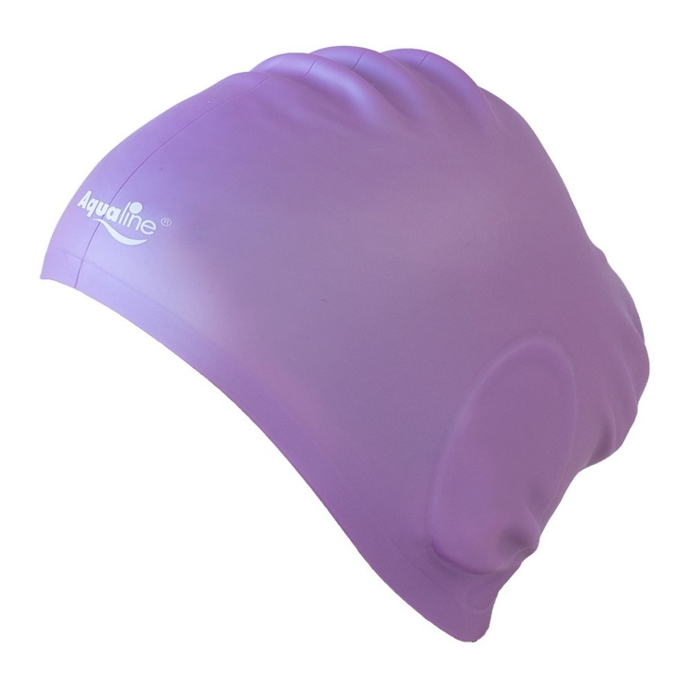 Aqualine Long Hair Silicone Swim Cap