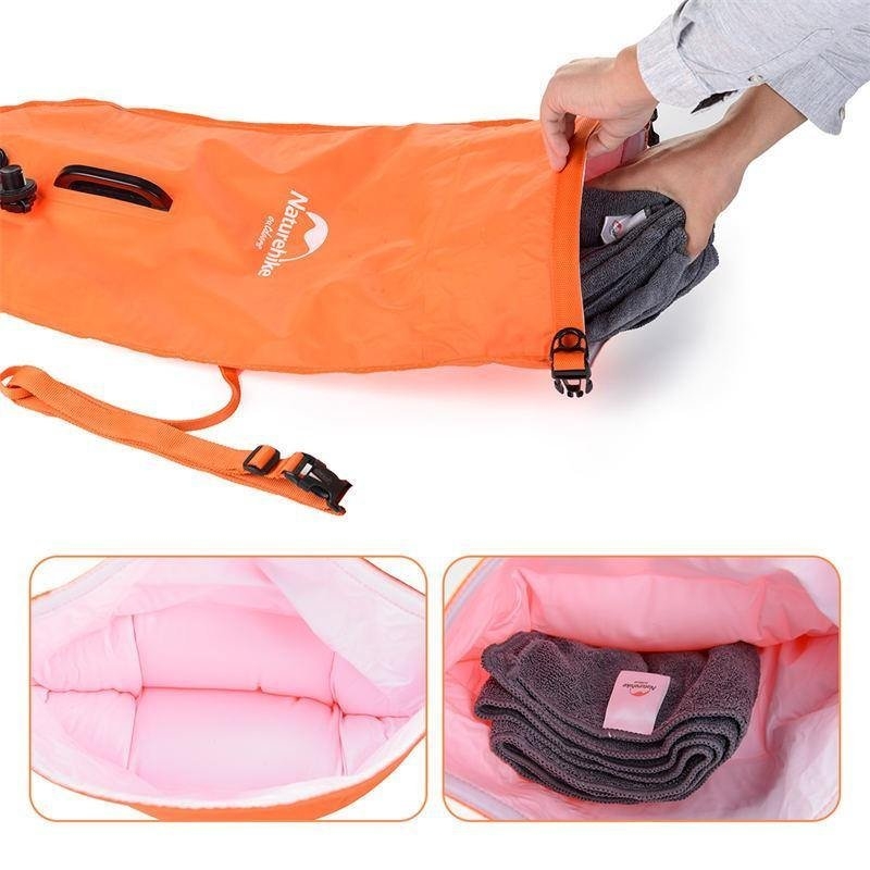 Naturehike High-Vis Inflatable Floating Dry Bag 28L Orange