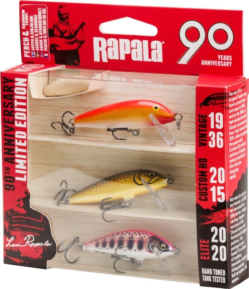 Rapala 90 Years Countdown Lure Limited Edition Gift Set Qty 3