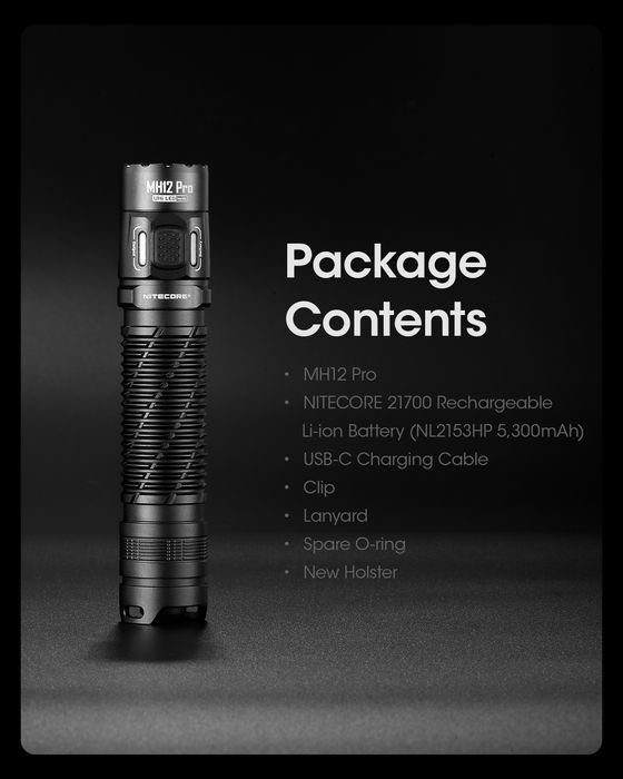 NITECORE MH12 Pro UHI USB-C Tactical Flashlight 3300 Lumen