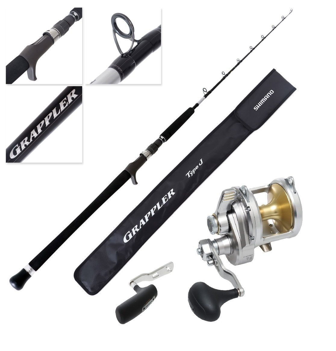 Shimano Talica 20A 2-Speed Grappler Tuna Jigging Combo 5ft 3in PE8 2pc