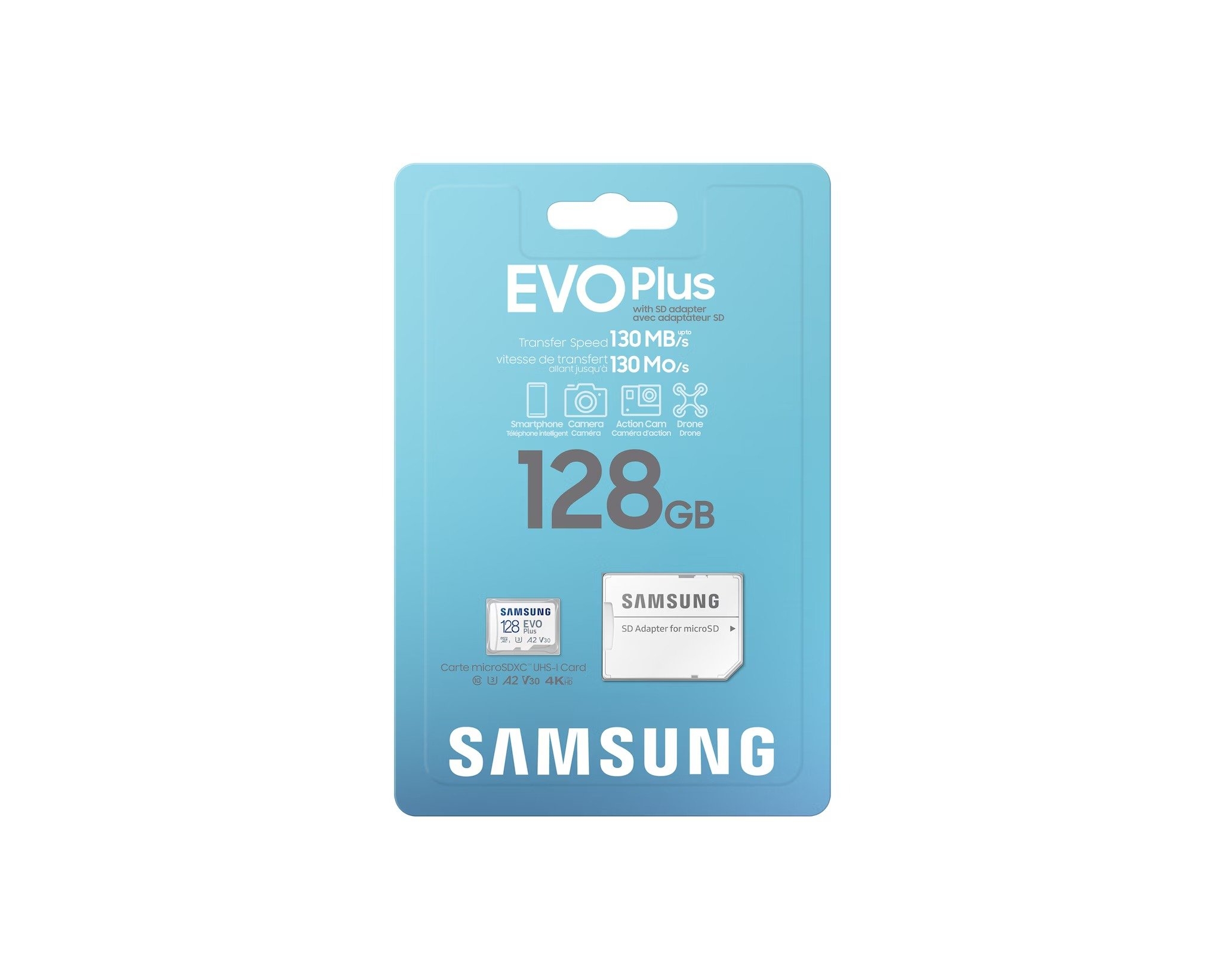 Samsung EVO Plus microSD Card with Adapter 128GB