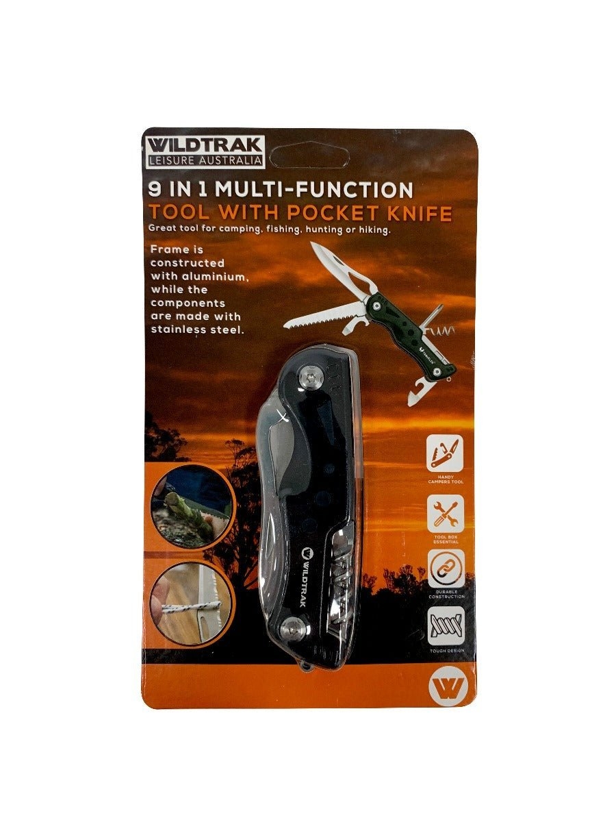 Wildtrak 9-in-1 Multi-Function Tool with Pocket Knife