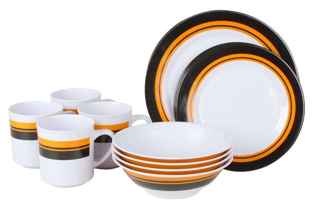 Wildtrak 16-Piece BPA-Free Melamine Camping Dinner Set