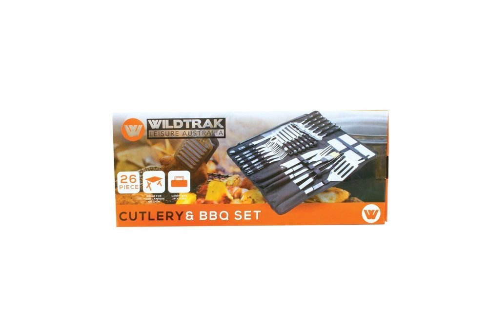 Wildtrak 26-Piece Stainless Steel Cutlery and BBQ Set