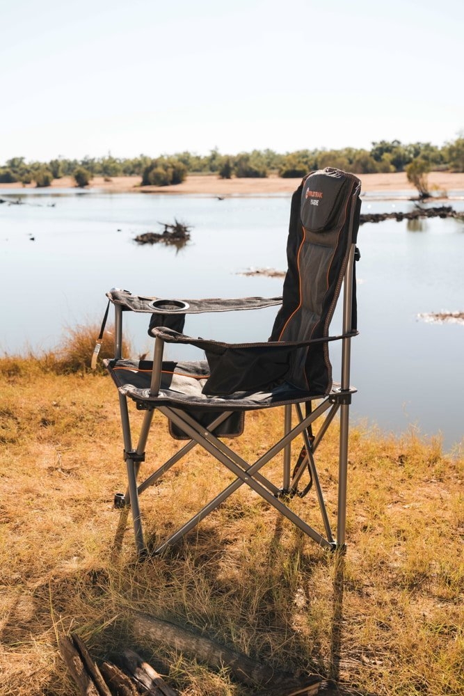 Wildtrak Yardie Deluxe Folding Camping Chair with Insulated Drink Holder