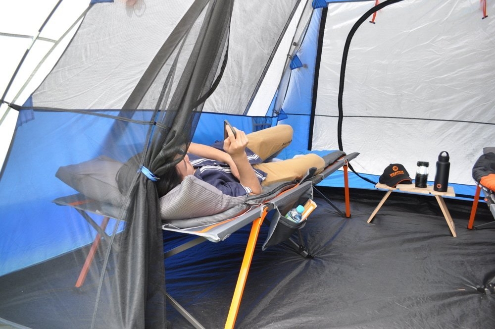 Wildtrak Easy Up Folding Camping Stretcher Bed 200x80x42cm