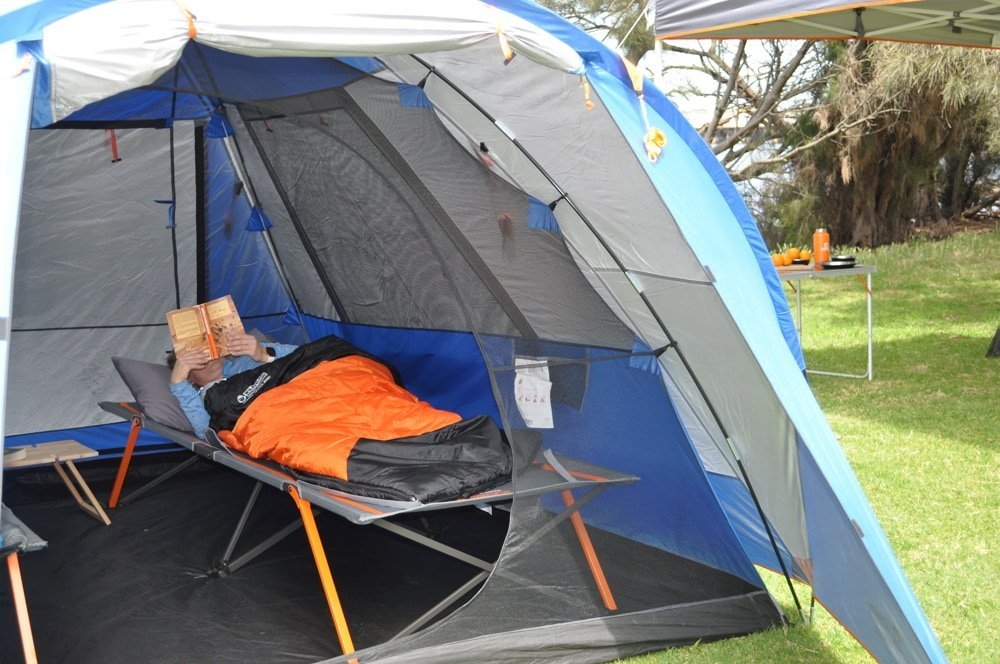 Wildtrak Easy Up Folding Camping Stretcher Bed 200x80x42cm