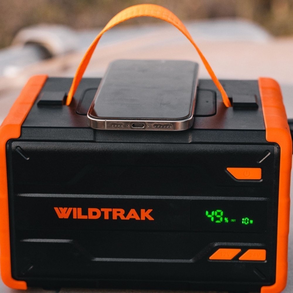 Wildtrak Power Tank Buddy Portable Lithium Power Station with Charge N Go 30Ah