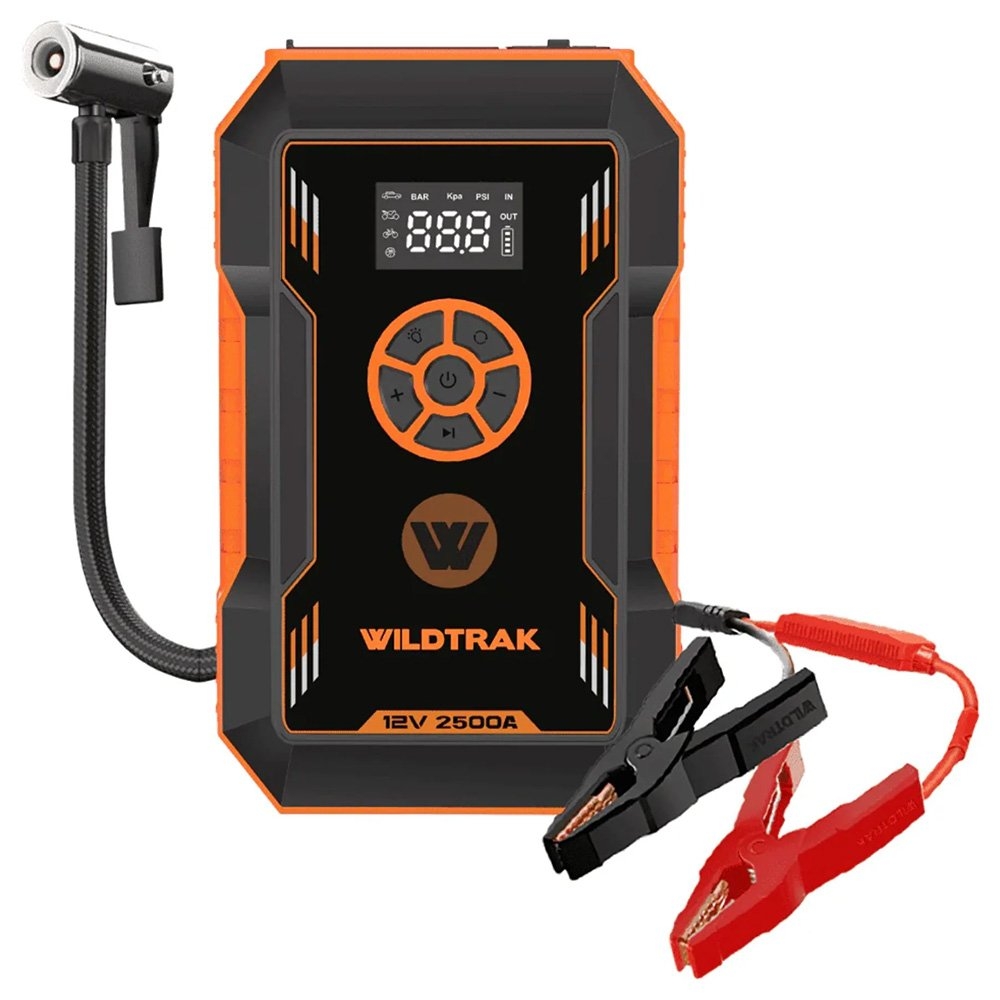 Wildtrak Lithium Jump Starter 12V 2500A 12000mAh with Tyre Compressor