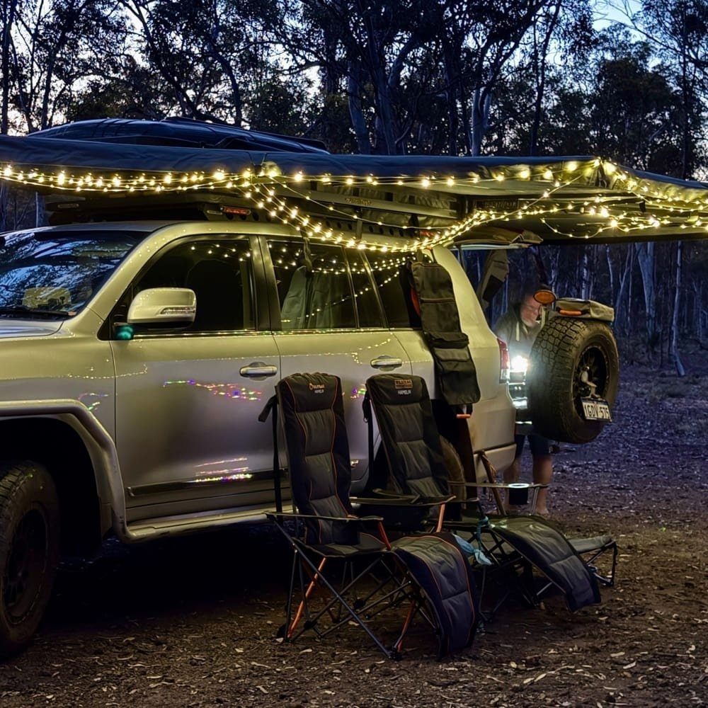 Wildtrak Lantern and 10m Multicolour String Light Combo 200 Lumens