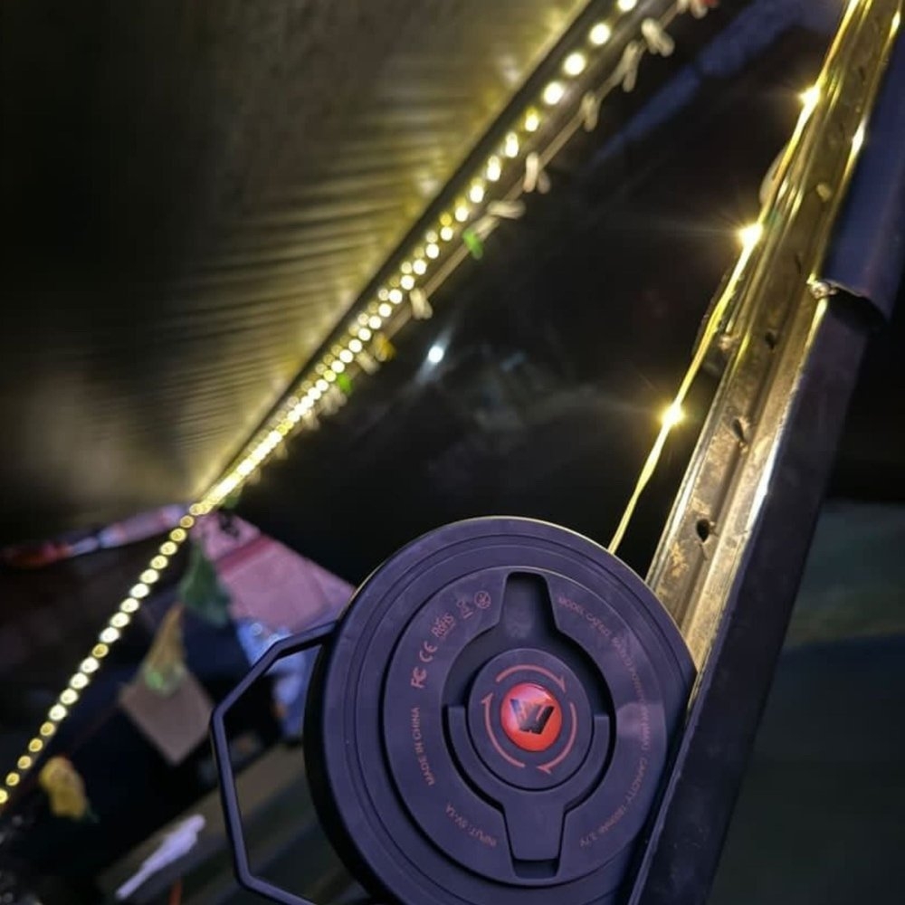 Wildtrak Lantern and 10m Multicolour String Light Combo 200 Lumens
