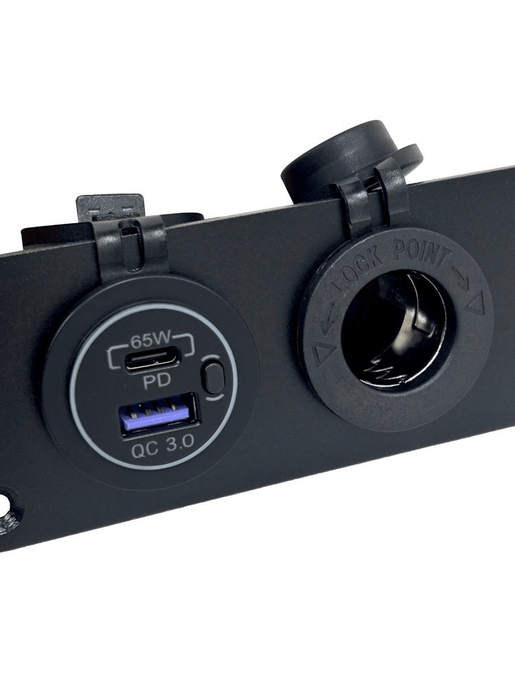 Wildtrak Panel Mount 50A Anderson Connector and USB-C PD Charger