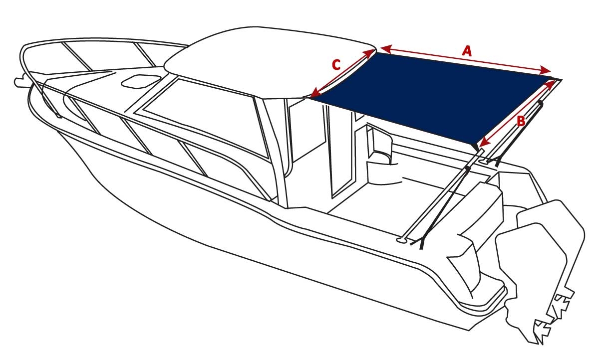 Oceansouth Cabin Cruiser Stern Shade Extension Kit